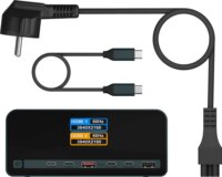 ICY BOX IB-DK2300-CH Univerzális USB-C Laptop Dokkoló Állomás LCD Kijelzővel 100 Watt