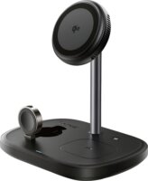 Baseus EnerFill FS41 3in1 Vezeték nélküli Töltőállvány 22.5W + 45W Gyorstöltő + USB-C Kábel 1m - Fekete
