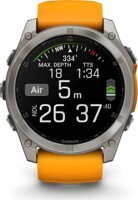 Garmin Fenix 8 Okosóra 51mm Narancssárga/Grafitszürke Szilikon Szíjjal - Titán