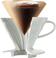 Hari V60-02 Kerámia Kávécsepegtető / Dripper - Fehér