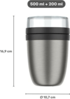 Mepal Ellipse Rozsdamentes acél Ételtermosz 0,5 + 0,2L - Mályva