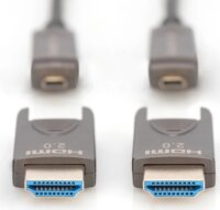 Digitus AK-330127-150-S HDMI - Micro HDMI 4K UHD AOC Optikai Kábel 15m - Fekete