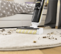 Kärcher FCV 4 Dry Pet&Home Akkus Porzsák nélküli álló Felmosó porszívó 180W - Fehér / Fekete