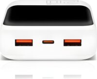 EverActive EB-20Q Powerbank 20000mAh 22,5W LCD Kijelzővel - Fehér