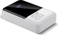 EverActive EB-20Q Powerbank 20000mAh 22,5W LCD Kijelzővel - Fehér