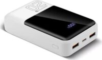 EverActive EB-20Q Powerbank 20000mAh 22,5W LCD Kijelzővel - Fehér
