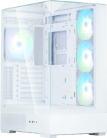 Zalman P40 Prism plus Midi Torony Számítógépház + 4db 120mm ventilátor - Fehér