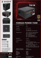 Gembird CCC-PSUGOLD-750W 750W 80+Gold Tápegység