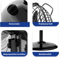 ProfiCare PC-VL 3064 MS Álló ventilátor légtisztító funkcióval Ø 40cm - Fekete