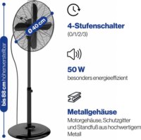 ProfiCare PC-VL 3064 MS Álló ventilátor légtisztító funkcióval Ø 40cm - Fekete