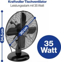 ProfiCare PC-VL 3063 M Asztali ventilátor Ø 30cm - Fekete