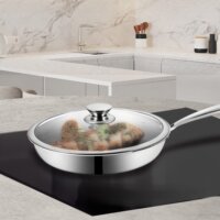 Maestro MR-1216 Sütőserpenyő Üveg fedéllel 26cm - Inox