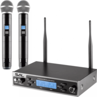 SAL MVN610 Vezeték nélküli 50m Dinamikus Studio Mikrofon szett 2db - Fekete