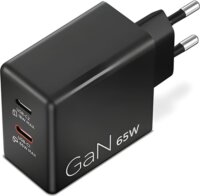 Lenovo G0A6065BEU GaN 2x USB-C Hálozati Gyorstöltő Adapter 65W + USB-C Kábel 1.5m - Fekete