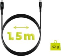 Mobile Origin USB-C Apa - USB-C Apa Kijelzős Adat és Töltőkábel 100W 1,5m - Fekete