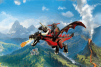 Playmobil 72114 Knights - Fekete sárkány