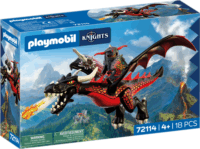 Playmobil 72114 Knights - Fekete sárkány