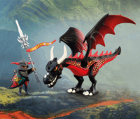 Playmobil 72114 Knights - Fekete sárkány