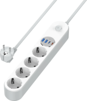 Colorway CW-CHE44PDW 220V 2x USB-A / 2x USB-C Hálózati Elosztó 4 Aljzatos 2m - Fehér