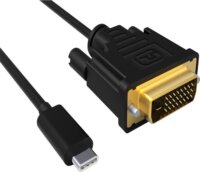ACT SB0033 USB-C apa - DVI apa Átalakító Kábel 2m - Fekete