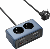 Colorway 230V USB-A / 2x USB-C Hálózati elosztó 2 aljzatos 2m - Kék