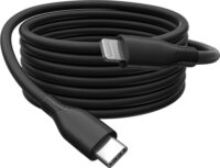 Digitus AK-600110-010-S USB-C 2.0 apa - Lightning apa Szilikon Adat és Töltőkábel 60W 1m - Fekete
