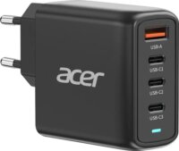 Acer USB-A / 3x USB-C GaN Hálózati Gyorstöltő Adapter 100W + USB-C Kábel 2m - Fekete