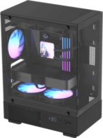 Formula Crystal Z1CM Plus Black AR V2 Mini Torony Számítógépház + 4db 120mm ventilátor - Fekete