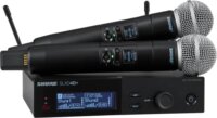 Shure SLXD24D+E/58 Vezeték Nélküli Dinamikus Színpadi Mikrofonrendszer SM58 Kapszulával 2db - Fekete