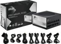 MSI 850W PRO A850PL PCIE5 80 Plus Platinum Moduláris Tápegység
