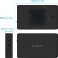 Orico 3569S3-EU-BK 3,5" USB 3.0 Külső HDD Ház - Fekete