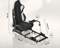 Huzaro Speed 5.5 Verseny szék kormánnyal és pedállal - Fekete (PC)