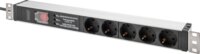 Digitus DN-95433 230V Túlfeszültség Védő Elosztó 5 Aljzatos 2m - Fekete