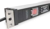 Digitus DN-95433 230V Túlfeszültség Védő Elosztó 5 Aljzatos 2m - Fekete