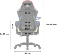 Huzaro Force 2.7 RGB Gamer szék távirányítóval - Fekete