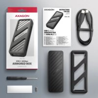AXAGON EEM2-40G M.2 NVMe USB-C 3.2 Gen 2x2 Külső SSD Ház - Fekete
