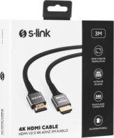 S-Link SLX-HD4K03 HDMI 2.0 apa - HDMI 2.0 apa Kábel 3m - Fekete