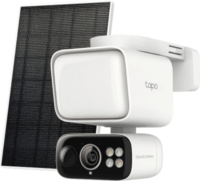 TP-Link Tapo C615F KIT Smart Wifi 2K 360° forgatható napelemes Okos Kamera Reflektorral - Fehér