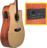 V-Tone VEAG1 CE NT 4/4-es 6 húros Elektroakusztikus Gitár - Barna