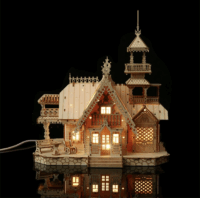 Multiversum Villa Fényhatásokkal 3D fa építőjáték