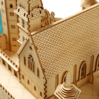 Multiversum Királyi kastély Dioráma 3D fa építőjáték