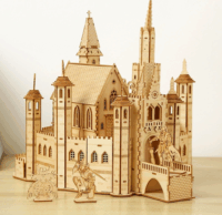 Multiversum Királyi kastély Dioráma 3D fa építőjáték