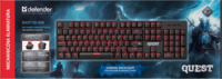 Defender Quest GK-596 RGB Vezetékes USb-A Gamer Billentyűzet ENG - Fekete