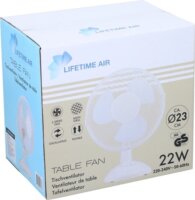 Lifetime Air 871125219618 Asztali ventilátor Ø 23cm - Fehér