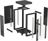 Lanberg 19" Szabadon Álló Rack Szekrény 22U 600x600mm - Fekete