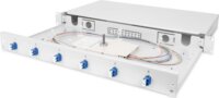 Digitus DN-96330/9 19" LC OS2 Optikai Patch Panel 6 port - Fehér