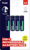 Trust 25631 Újratölthető Lítium Ceruzaelem AA USB-C 1700mAh 1.5V (4db/csomag)