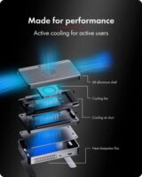 ICY BOX Heart RAID IB-RD2818DK-40G Dual M.2 NVMe USB4 / Thunderbolt 3 Külső RAID SSD Ház és Dokkoló Állomás - Fekete