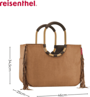 Reisenthel loopshopper L Western Bevásárlótáska 46 x 34,5 x 25 cm - Barna