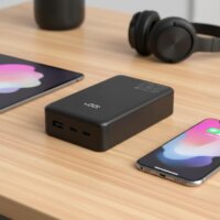 EverActive EB-22QB Powerbank 20000mAh 20W LCD Kijelzővel - Fekete